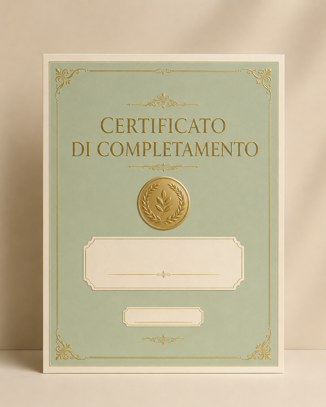Certificato digitale di completamento